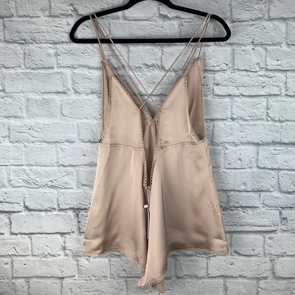 Solaris Style Taupe Satin Teddy Lingerie Romper - Picture 4 of 8